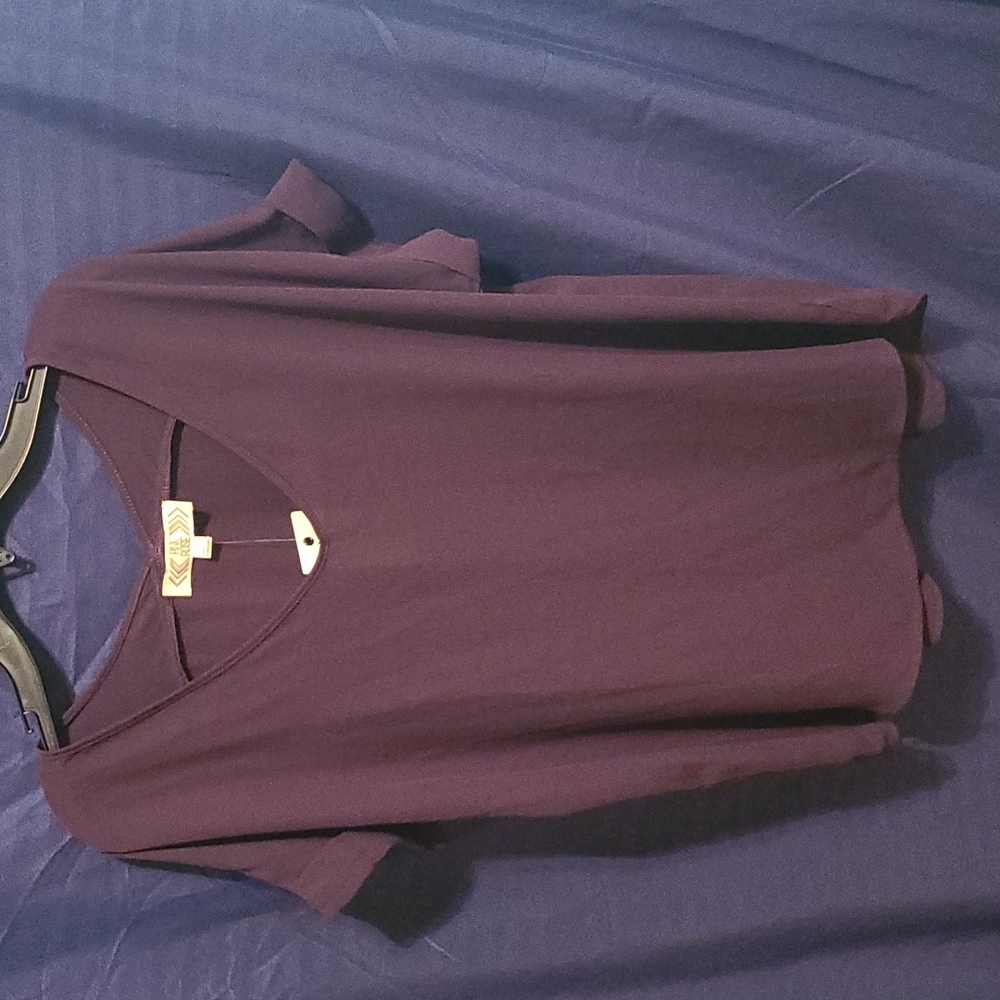 Purple v neck top
